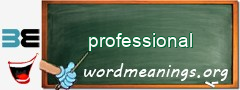 WordMeaning blackboard for professional